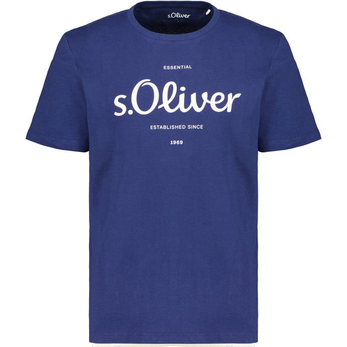 s.Oliver T-Shirt mit Biobaumwolle, dunkelblau