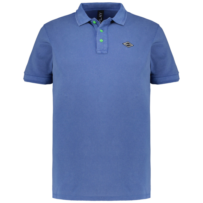 Replay Poloshirt mit Garment-Dye-Färbung
