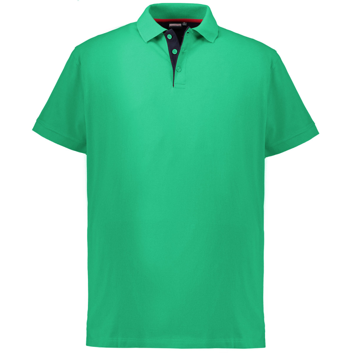 ADAMO Piqué-Poloshirt mit kontrastfarbener Knopfleiste