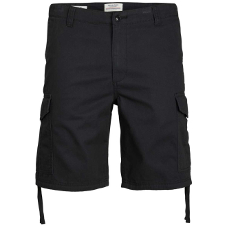 Cargo-Shorts aus Baumwolle schwarz_BLACK | W44