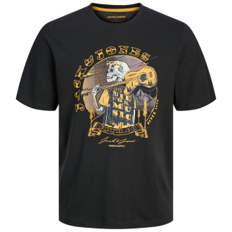 T-Shirt mit Skull-Print schwarz_BLACK/BIG | 3XL