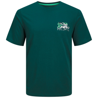 T-Shirt mit Label-Print grün_DEEP TEAL/SMALL PRINT | 3XL