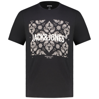 T-Shirt mit Label-Print schwarz_BLACK/JACK&JONES | 3XL