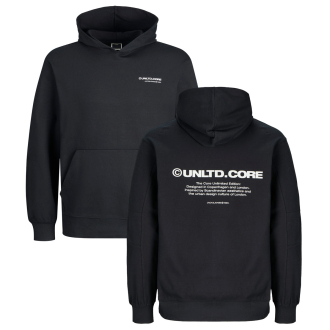 Hoodie mit Print auf Vorder- und Rückseite schwarz_BLACK | 3XL