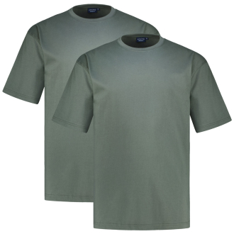 Doppelpack T-Shirt aus Baumwolle oliv_430 | 3XL