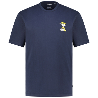 T-Shirt mit Peanuts Applikation dunkelblau_59D2 | 3XL