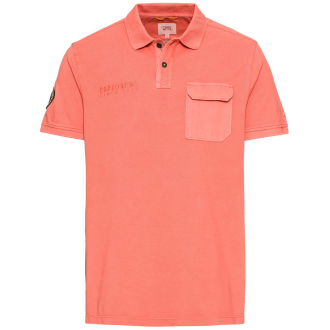 Poloshirt im Garment-Dye-Look hellrot_54 | 3XL