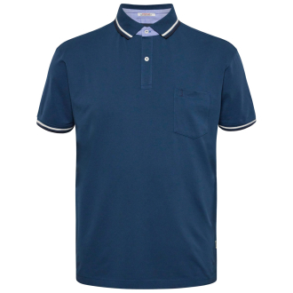 Poloshirt mit Kontrastdetails petrol_0575 | 3XL