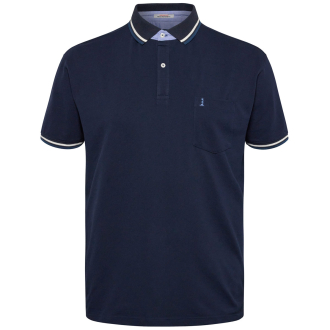 Poloshirt mit Kontrastdetails dunkelblau_0580 | 3XL