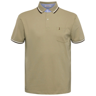 Poloshirt mit Kontrastdetails sand_0732 | 3XL