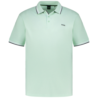 Poloshirt mit Kontrastdetails hellgrün_388 | 5XL