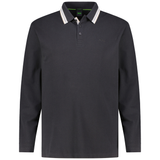 Poloshirt mit Kontrastdetails schwarz_015 | 3XL