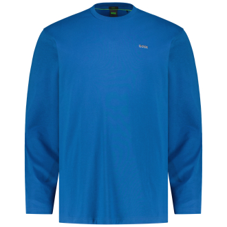 Longsleeve mit Elasthan blau_494 | 3XL