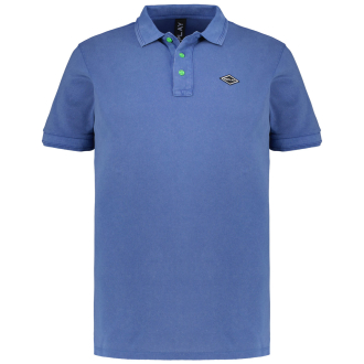 Poloshirt mit Garment-Dye-Färbung blau_690 | 3XL