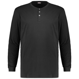 Shirt mit Serafinokragen schwarz_700 | 6XL