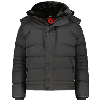 Wattierte Winterjacke, winddicht, wasserabweisend schwarz_SW | 3XL